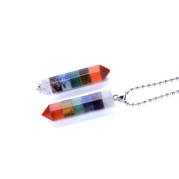 Natural Stone Necklace with Pendant - Picture 3 of 5